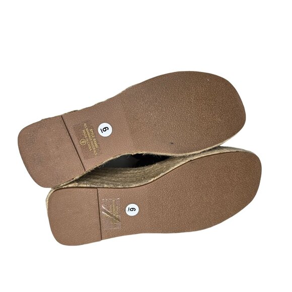 Illude Womens Black Suede Wedge Espadrille Sandals Size 6 like new tried on - Picture 5 of 7